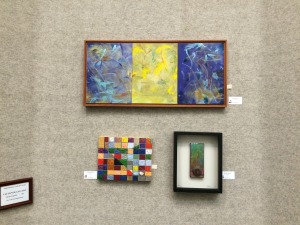 Two of my works hanging in the AAC Abstract Open