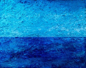 "A smudge on the sea"-acrylic on panel_16"x20"x1.5"_© 2015  A. Michael Marzolla