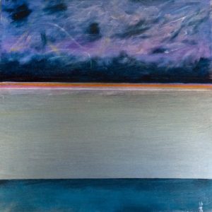 "Artificial Horizon"_acrylic & pastel on panel_12"x12"x1.5"_© 2016 A. Michael Marzolla