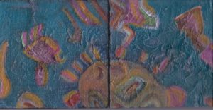 "Payasos"_acrylic on panel_ ^"x12"x1.5" diptyc_© A. Michael Marzolla 2016