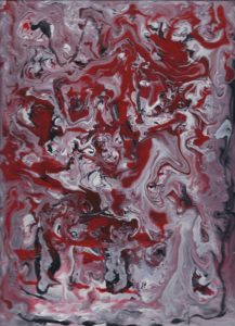 "Rouge et Noir"_acrylic on canvas_8"x12"x1.5"_ © A. Michael Marzolla 2014