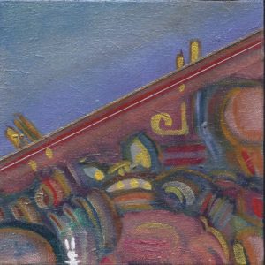 "Under the Prarie"_acrylic on panel_8"x18"x1.5" _© A. Michael Marzolla 2016