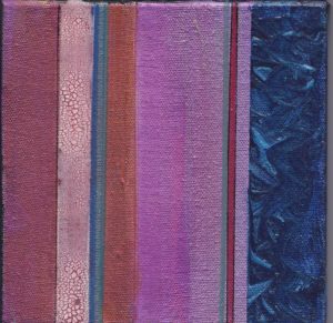 "Verticals"_acrylic on canvas_ 6"x6"x1.5"_© 2014 A. Michael Marzolla