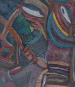 ¡Que demonios!_acrylic on canvas_10"x10"x1.5"_© A. Michael Marzolla