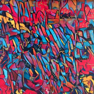 ©2016 _A. Michael Marzolla_"Zaragoza"_10"x10"x1.5"_mixed media on panel