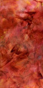 "Calor/Heat"_mixed media on canvas_18"x36"x1.5"_©2016 by A. Michael Marzolla