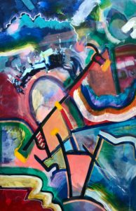 Where's my hat? _acrylic on panel_24"x36x1.5"_© 2017 A. Michael Marzolla